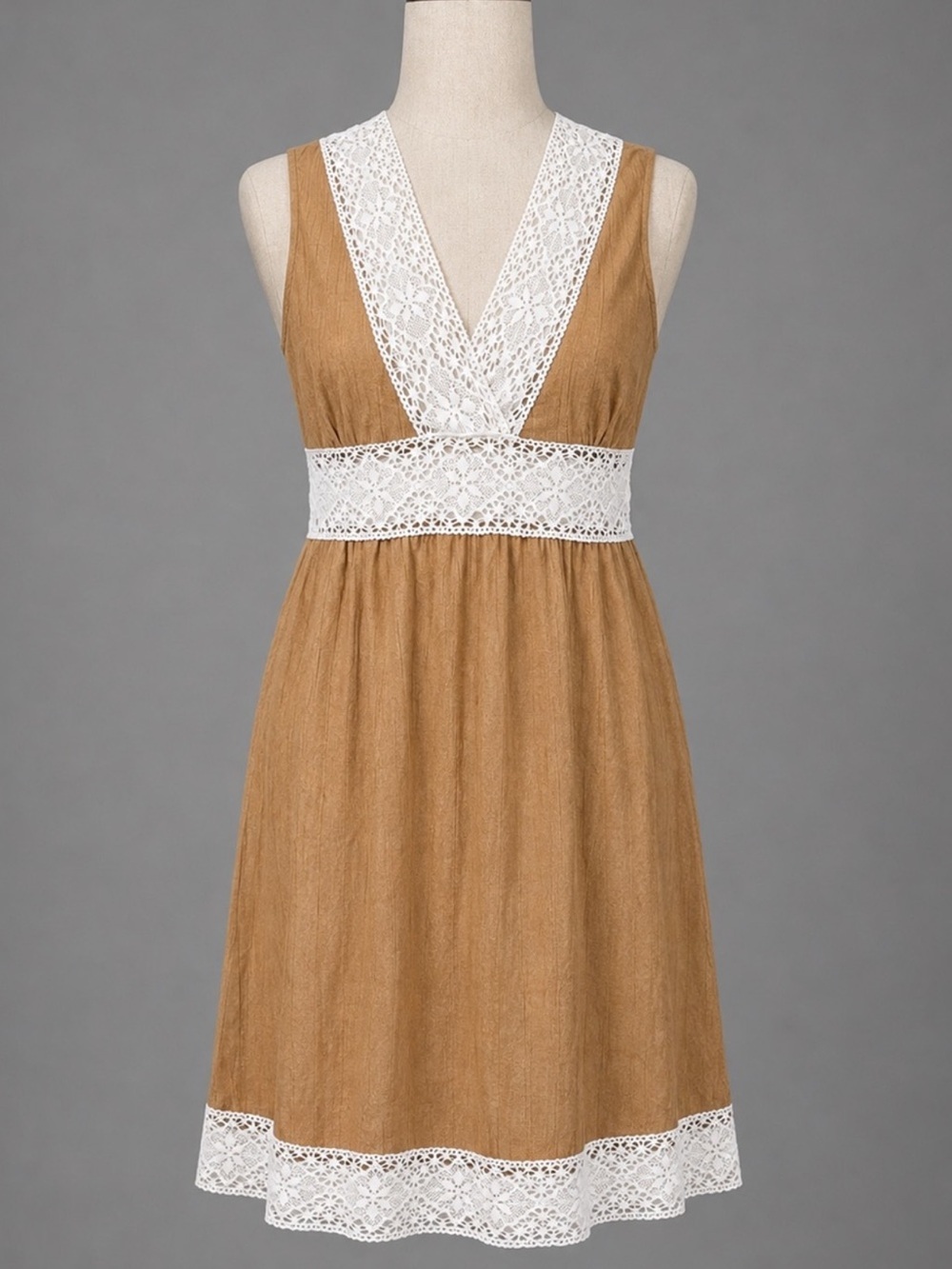 BOSTON PROPER Crocheted Empire Waist Dress